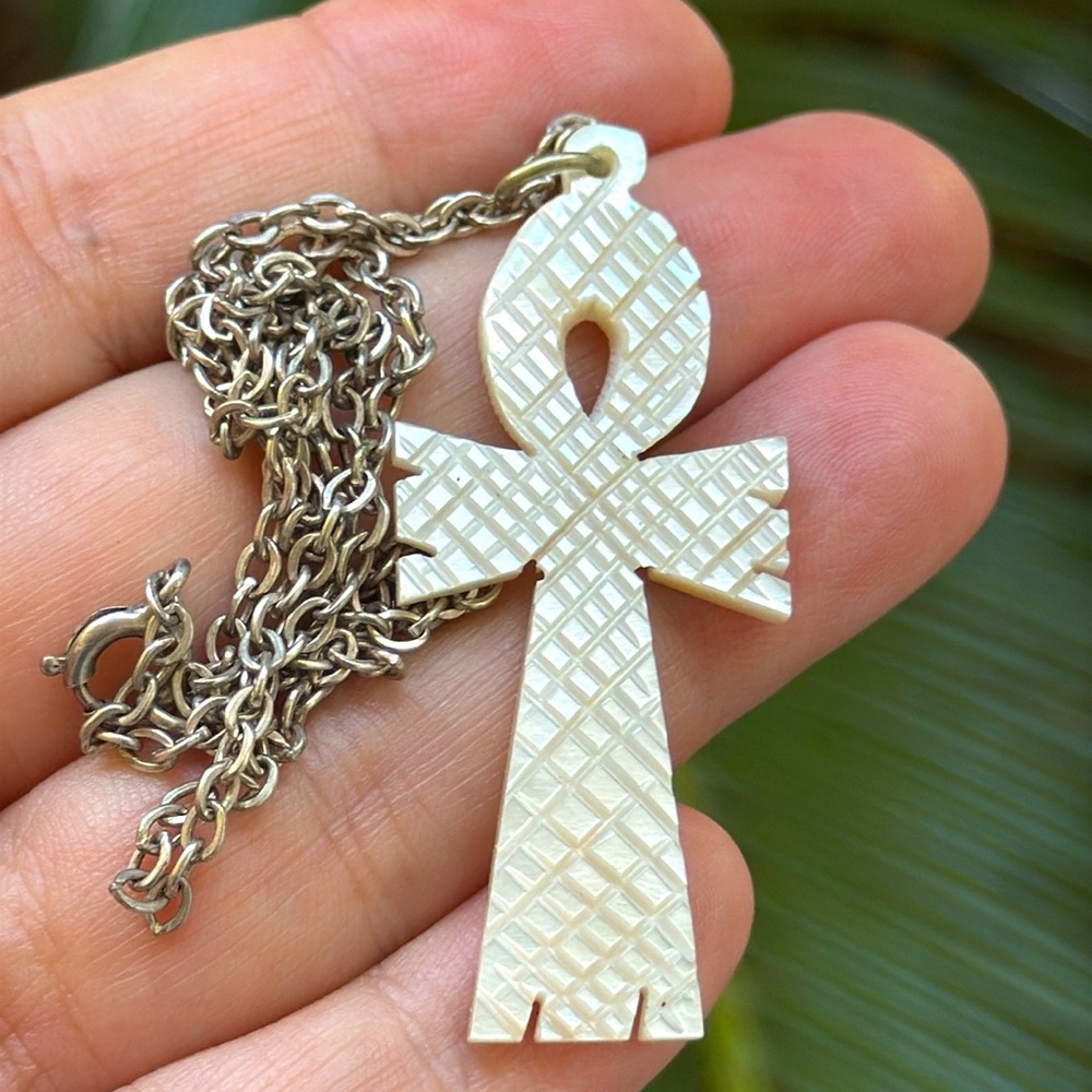 Silver Ankh Pendant with Necklace